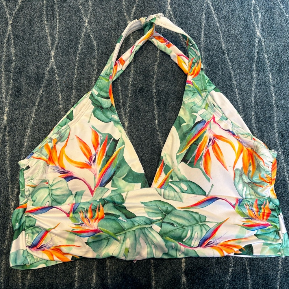 La Vie En Rose Tropical Print Bikini - Green and Orange - Picture 6 of 9